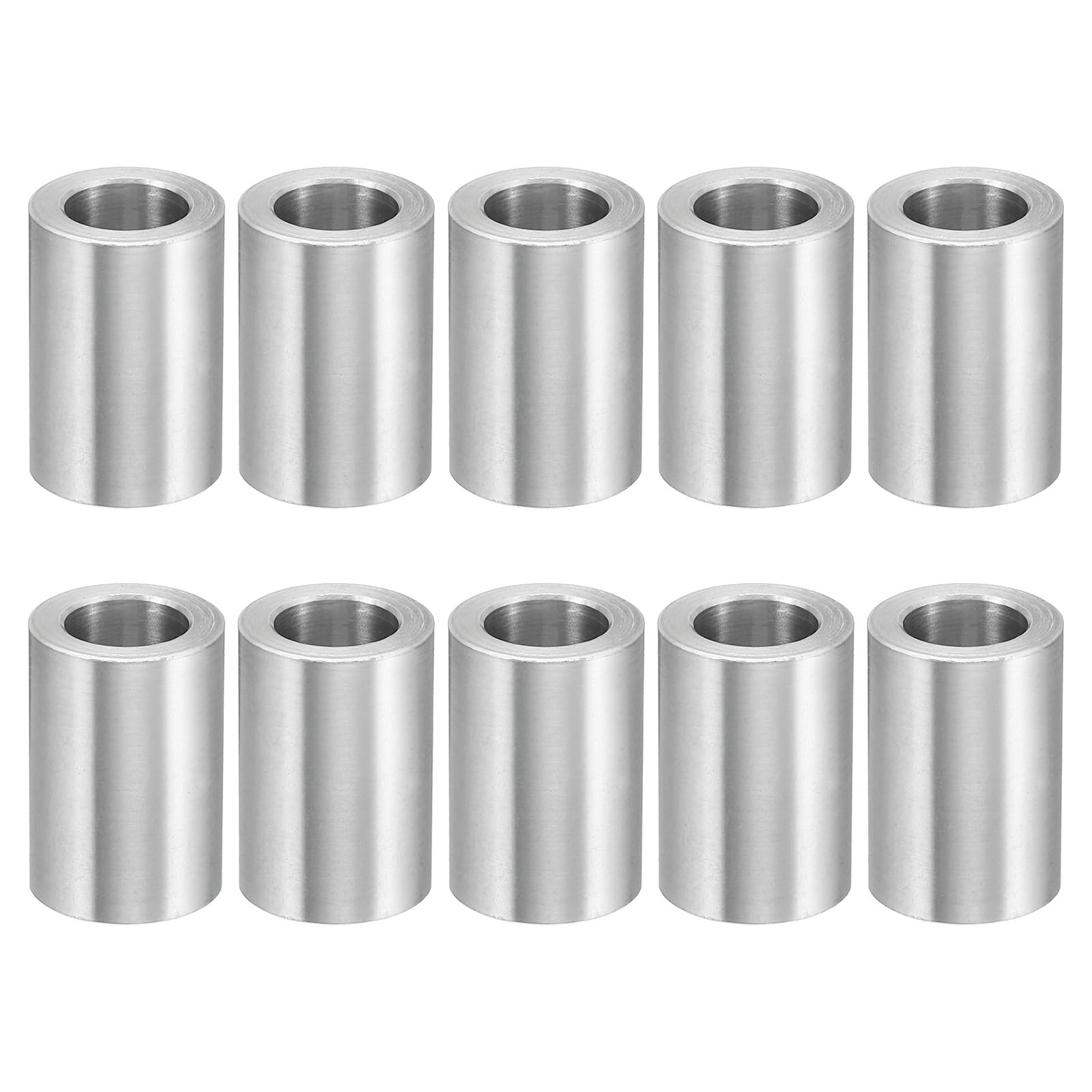 PATIKIL M10 Aluminum Spacers, 10 Pcs Metal Spacer Aluminum 10.2mm ID x 16mm OD x 23.8mm L Aluminum Spacer Screw Standoff Round for 3/8" M10 Screw Bolts