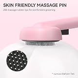 Aumuca Cat Brush with Release Button Pink Grooming Tool Long Short Hair view 5