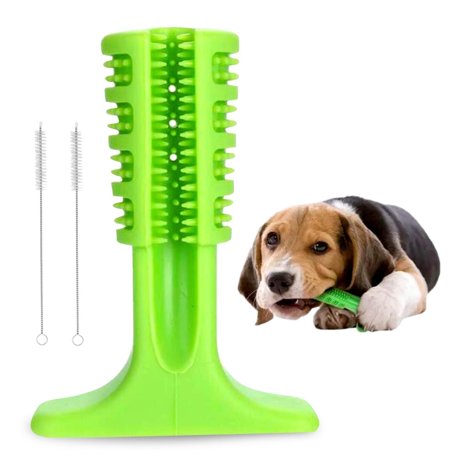 GWAWG Dog Chew Toys Tough Durable Dog Toothbrush Toys for Aggressive Chewers Dog Teeth Cleaning Chews,Green