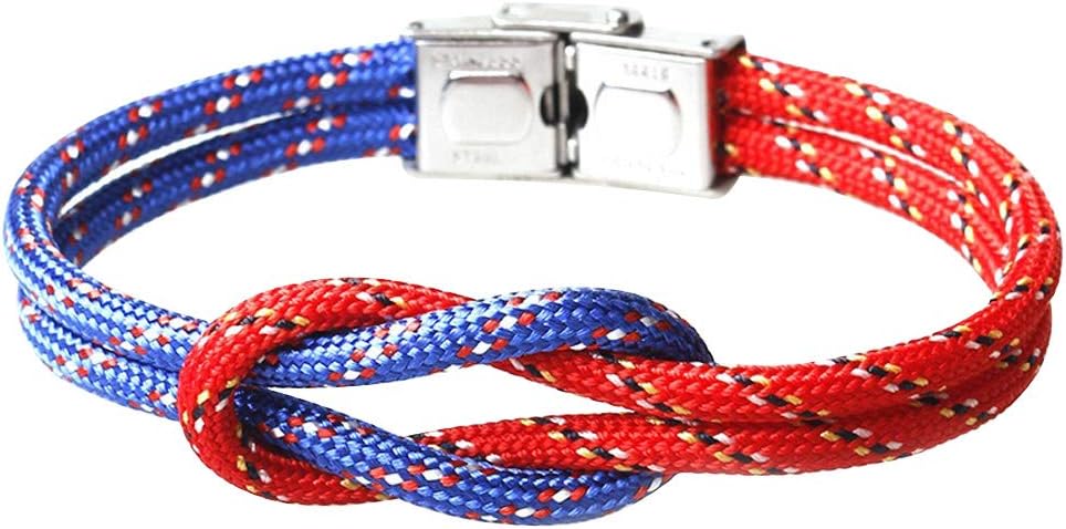 HongNi Durable Rope Cord Cuff Bracelet with Wide Clasp for Men Women Paracord Bracelets