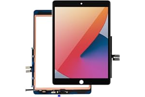 LMQ for iPad 7/8 (7th 8th Gen) Screen Replacement Digitizer 10.2"(A2197,A2198,A2200,A2270,A2428,A2429,A2430) for iPad 7/8 Screen Replacement Parts(NO LCD),+Home Button+Pre-Installed Black