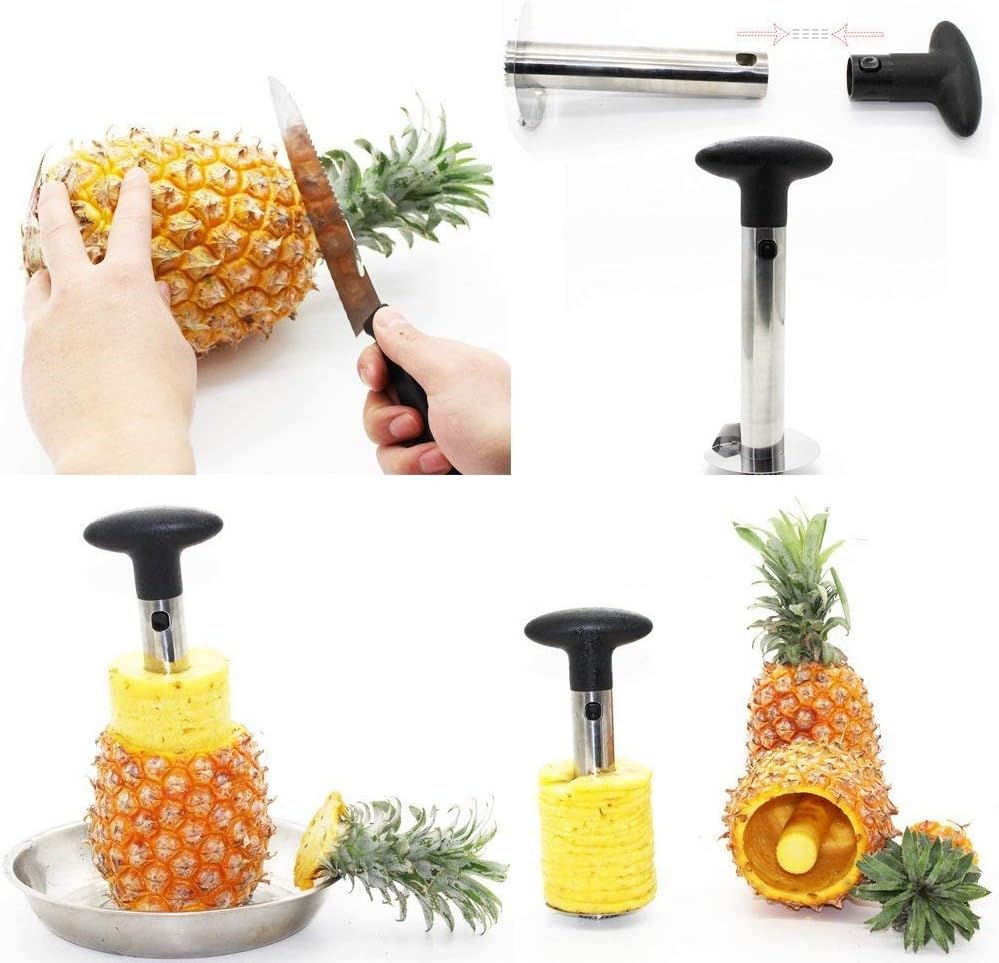 ArtMuseKitsMikash XKX Multifunctional Stainless Steel Pineapple Slicer