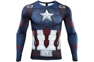 HIMIC E77C 3D Super Hero Close-Fitting Quick-Drying Elastic Sport Cosplay T-Shirt Long Sleeve