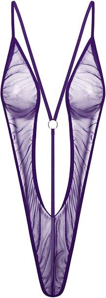 iiniim Damen Damen Sexy Body Dessous Rückenfrei Stringbody Mesh ...