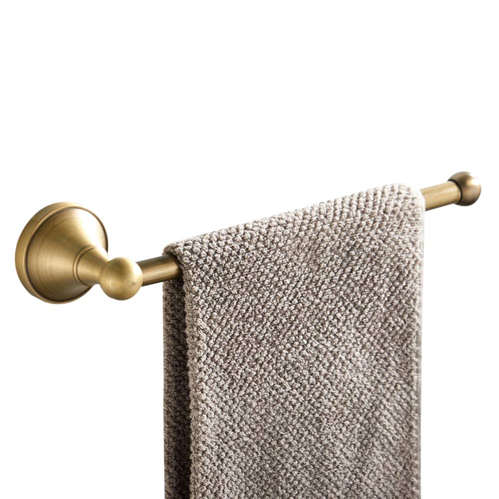 WOMAO Towel Holder Brass Antique Wall Mounted Bath Towel Rail Retro Vintage for Bathroom Kitchen Toilet Towel Ring