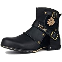 Amazon.com | OSSTONE Moto Boots for Men Designer Fashion  display picture 3