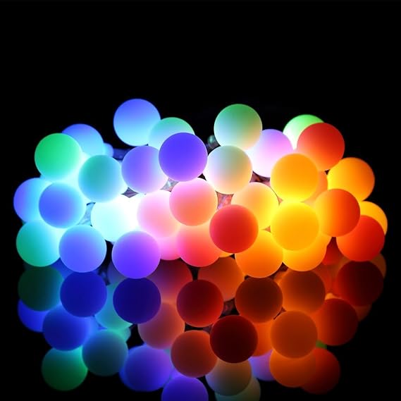 Ascension Plastic Decoration Serial Light Bulb (1000 cm x 2 cm x 2 cm, Multicolour)