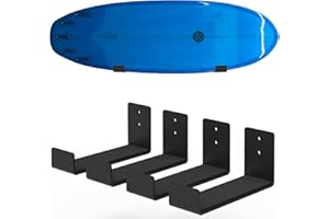 Poskad Surfboard Wall Mount Rack，Minimalist Surf Board Hangers for Wall Display Mount Storage(Screws Included).