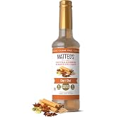 Matteo's Barista Style Sugar-Free Coffee Syrup, Chai Flavor, Zero Calories and Sugar, Keto Friendly, Ideal for Lattes, Cappuc