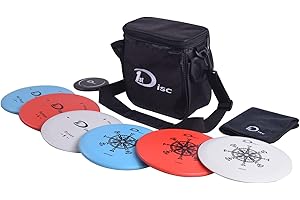 Disc Golf Starter Set-2 PCS Putter, 2 PCS Mid-Range, 2 PCS Driver, 1 Mini disc，1 Towel with Bag
