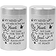 Small Urns for Ashes - Set of 2，2.7 Inch Aluminium Mini Urn Ashes, Cremation Urns for Ashes, Ashes Holder, Silver Small Keepsake Urns-My Mind Still Talks to You