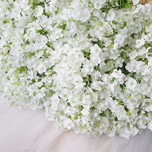 Bringsine Baby Breath/Gypsophila Wedding Decoration White Colour Silk Flowers 40 Pieces/lot