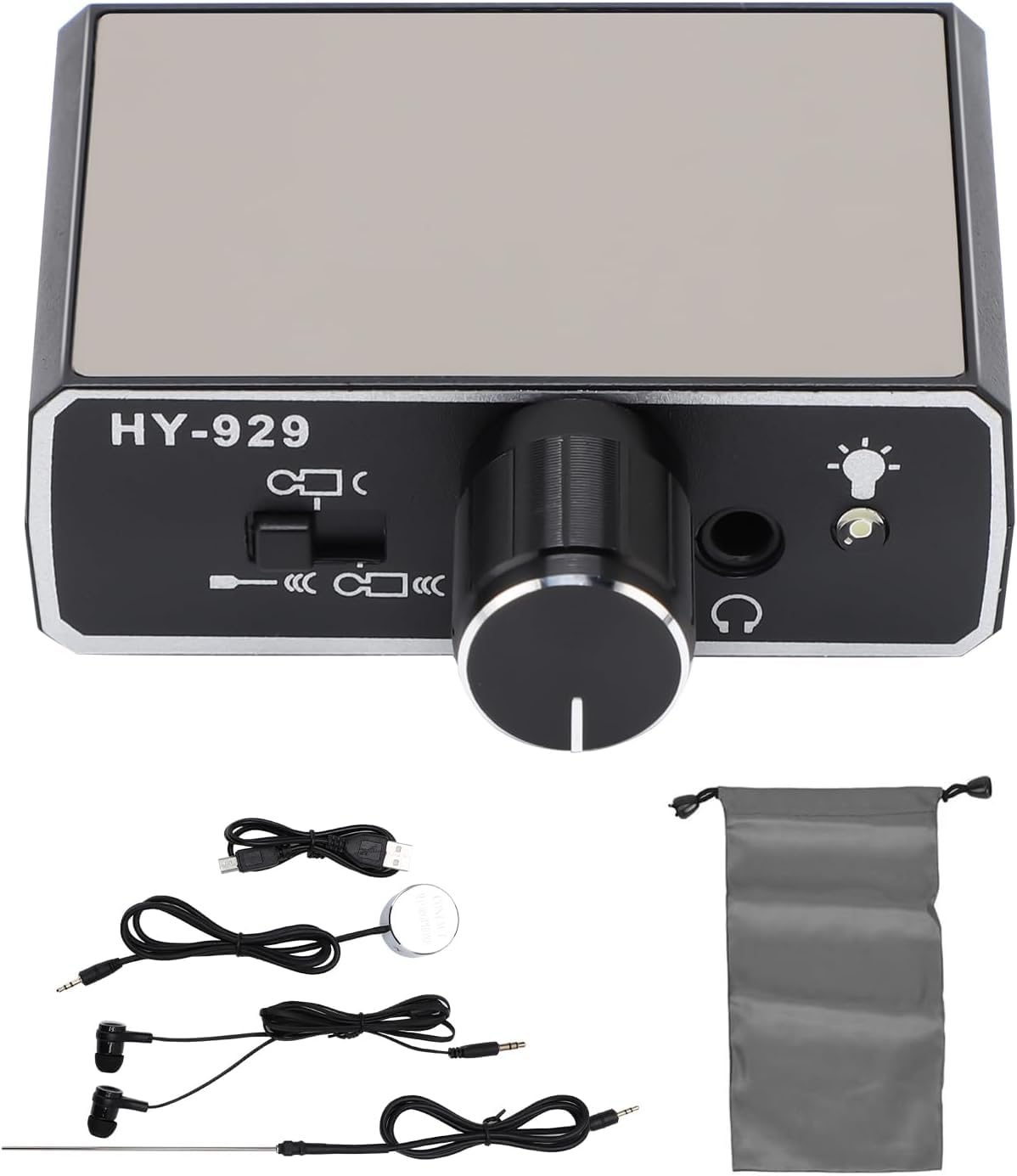 Candeon Underground Water Leak Detector, Water Pipe Leakage Monitor Water Leak Detector Machine Water Pipeline Leak Locator Water Pipeline Detection Tool with Earphone for Construction Pipeline Repair