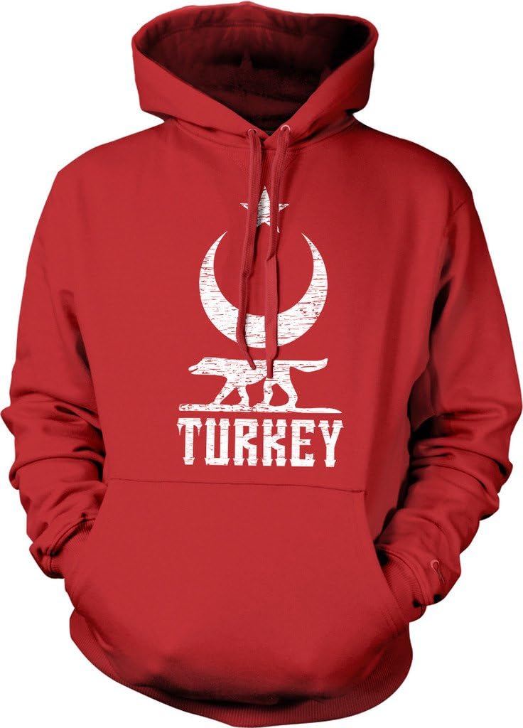 NOFO Clothing Co Turkey, Coat of Arms, Emblem, Star and Crescent Hooded Sweatshirt