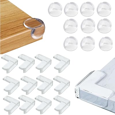 ZHIYE Corner Protectors for Kids 22 Pcs Clear Baby Proofing Corners