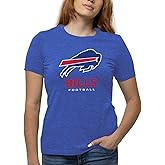 Team Fan Apparel Women's NFL Ultimate Fan Logo Short Sleeve T-Shirt - 100% Cotton - Officially Licensed - Tagless Tee (Buffalo Bills - Royal, Large)