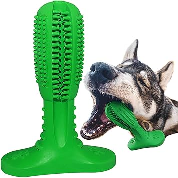 Rucacio Hunde Zahnbürste Hundespielzeug Dog Toothbrush Hunde Zahnen Kauspielzeug Hunde Zahnpflege Naturkautschuk Hund Kauen Zahnreiniger Zahnbürste
