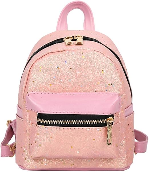 pink leather mini backpack
