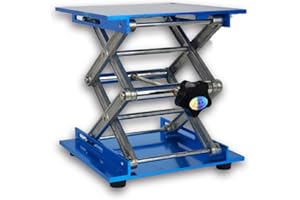 SUCOHANS Lab Jack Stand Table Lift Laboratory Lift Table Aluminium Oxide Lab Stand Lifter Scientific Scissor Lifting Jack Platform (8"X8")