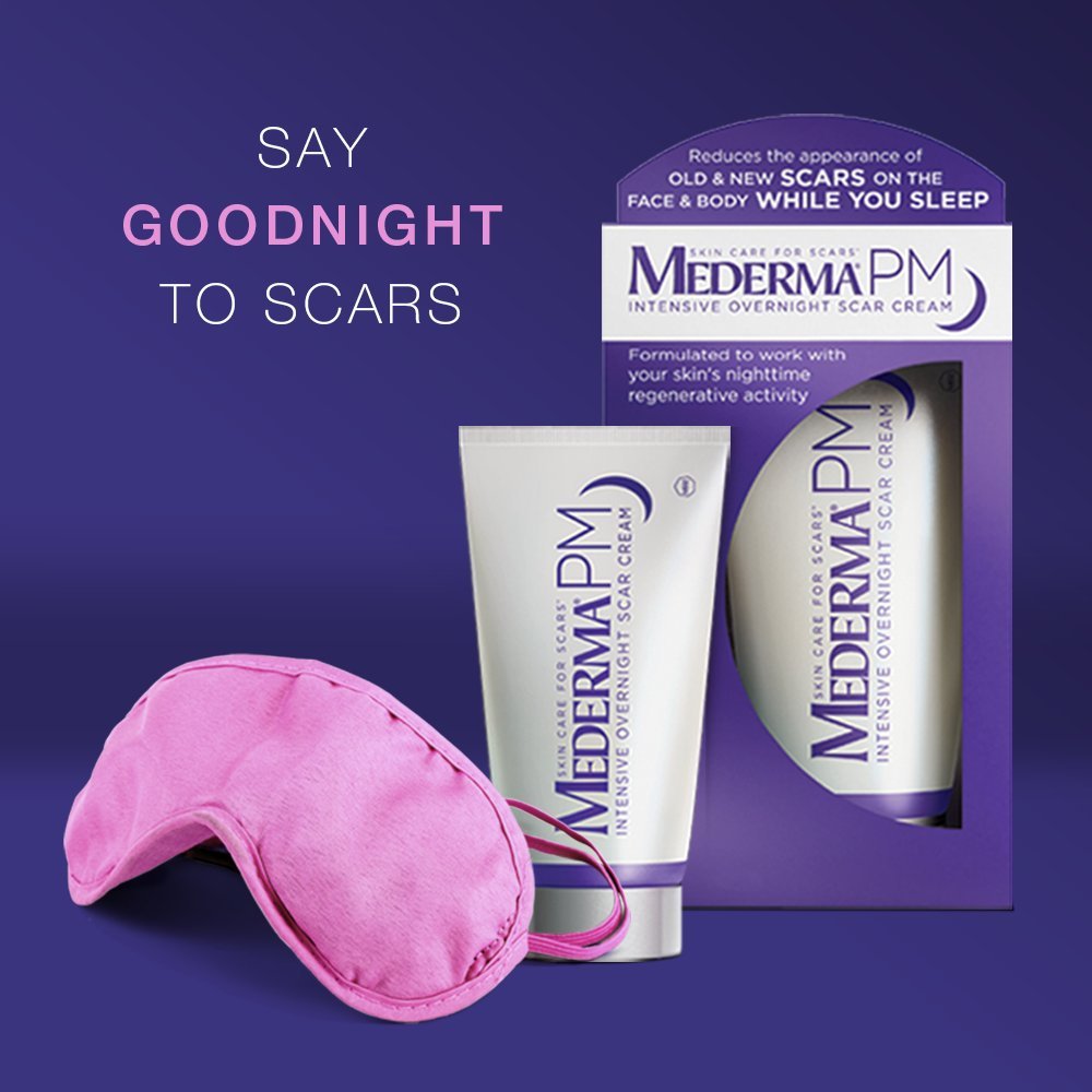 Mederma PM Intensive Overnight Scar Cream - Works with Skin's Nighttime Regenerative Activity - Once-Nightly Application is Clinically Shown to Make Scars Smaller & Less Visible - 1 Ounce: Health & Personal Care