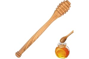 KYVANDO Olive Wood Honey Dipper - Durable & Warp-Resistant, Preserves Honey Purity, 6.3 Inch
