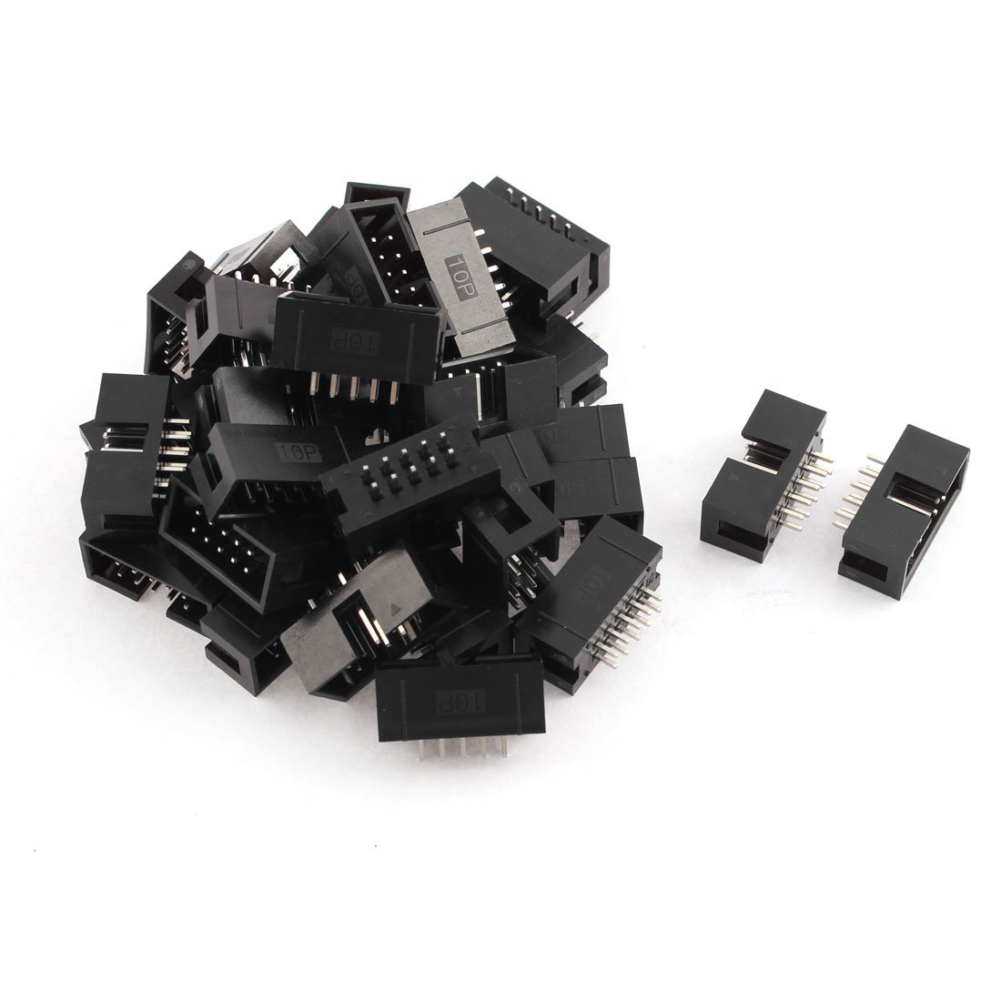 sourcingmap 36pcs 2x5 Pin Straight Box Header Connector IDC Male Sockets 2.54mm