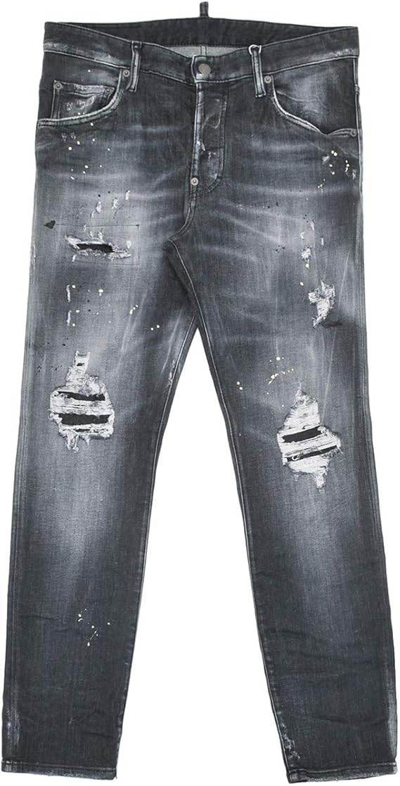 Amazon ディースクエアード Dsquared2 デニムパンツ メンズ ウォッシュジーンズ ブラックウォッシュ Skater Jean 正規取扱店 ジーンズ 通販