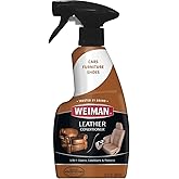 Weiman Leather Cleaner & Conditioner - 12 Fl Oz - Non Toxic Cleans Conditions and Restores Leather Surfaces - UV Protectants Help Prevent Cracking or Fading of Leather Couches Car Seats Shoes Purses