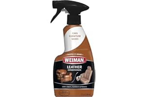 Weiman Leather Cleaner & Conditioner - 12 Fl Oz - Non Toxic Cleans Conditions and Restores Leather Surfaces - UV Protectants Help Prevent Cracking or Fading of Leather Couches Car Seats Shoes Purses