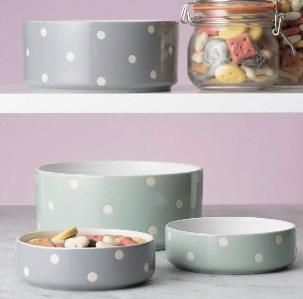Mason Cash Grey Polka Dot Pet Bowl, 13 cm, 13 cm (Pack of 1) - Image 4