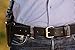 Hanks Gunner - USA Made Concealed Carry CCW Leather Gun Belt - 100 Year Warranty - 14 Ounce - Black -44