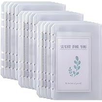 Classeur A5 Xyvor Avec 12 Pochettes Zippées Transparentes - PVC Imperméable, 6 Trous, Pour Ranger Documents, Cartes, Photos
