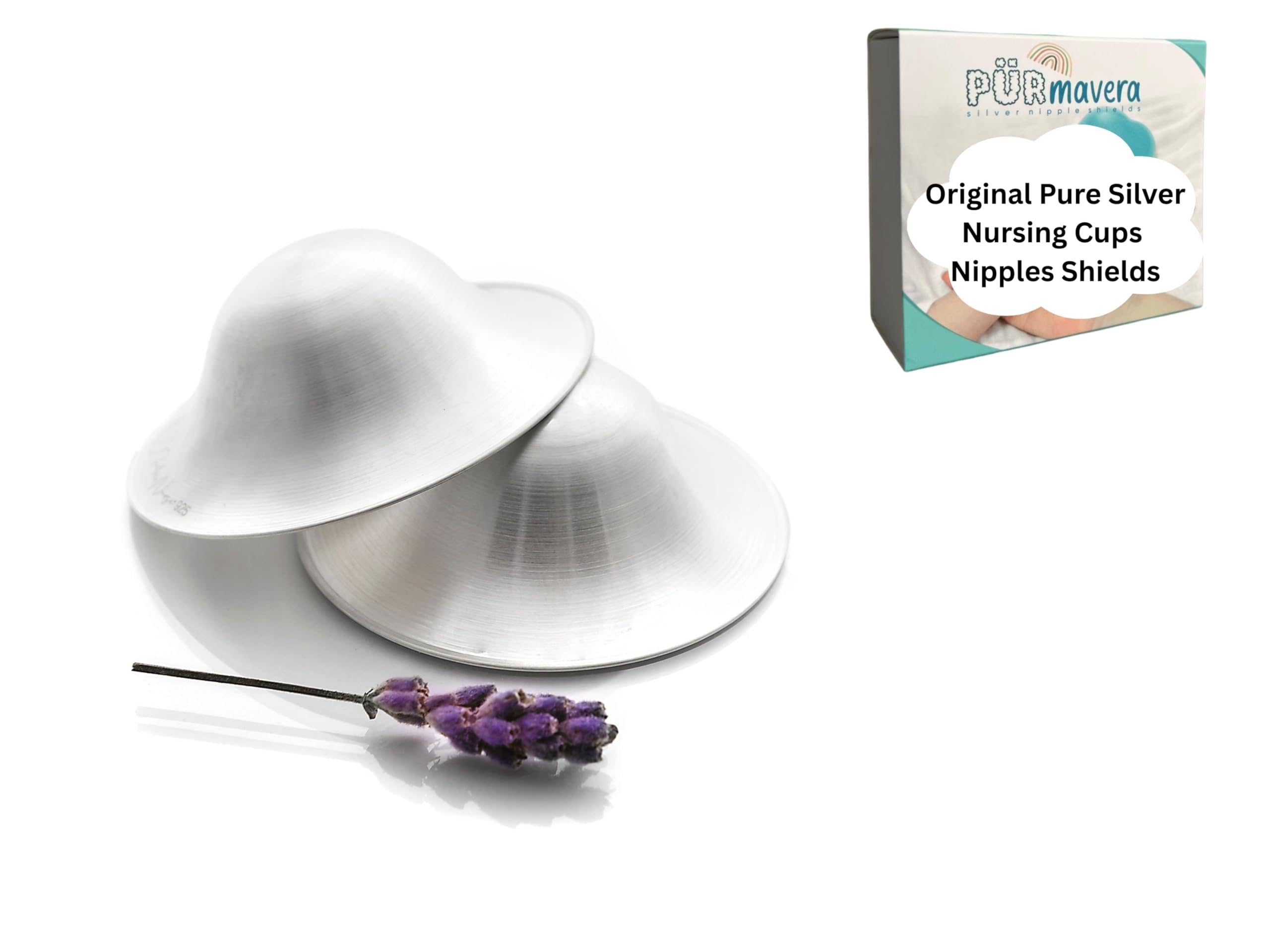 Silver Nursing Cups, Breast Shells, Natural Helper, Nipple Soother, Cracked Nipple, The Original Silver Nursing Cups