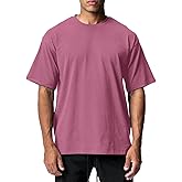 XYKJFIT Men's Cotton Short Sleeve Crew Neck Shirts Athletic Tops Tees Oversized Gym Clothes for Men S-XXL