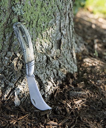 Joseph Bentley Traditional Garden Tools Carbon Steel Pruning Knife – Great For Roses, Shrubs, and More – Solid Oak Handle – Long Lasting Durability - Thumbnail 4