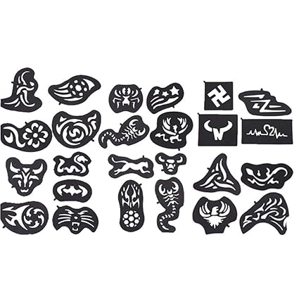 25pcs Pack Hair Shaping Mold Set Temporary Hair Tattoo Stencil