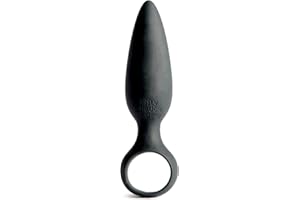 Fifty Shades of Grey Something Forbidden Butt Plug - 3.5 Inch Anal Plug with Finger Loop - Waterproof & Silicone - Black