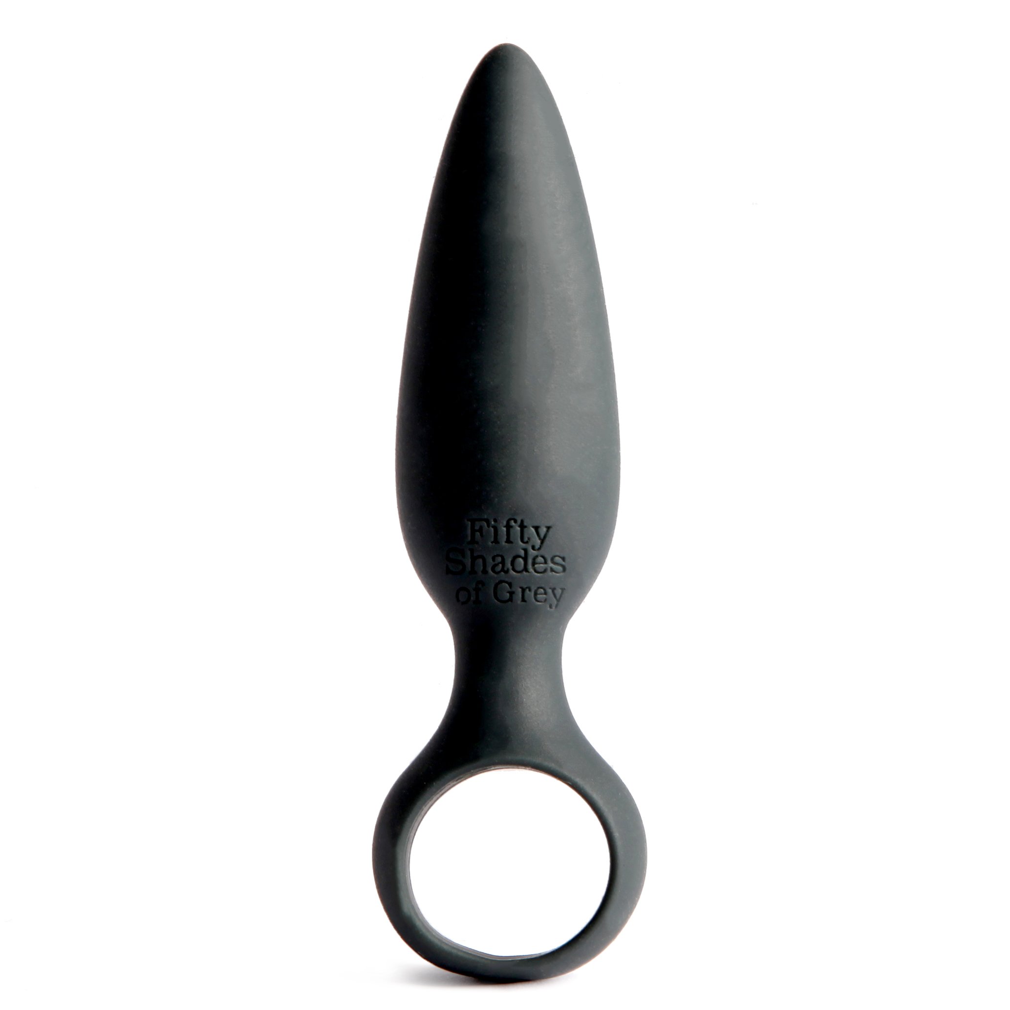 Fifty Shades of Grey Something Forbidden Butt Plug - 3.5 Inch Anal Plug with Finger Loop - Waterproof & Silicone - Black