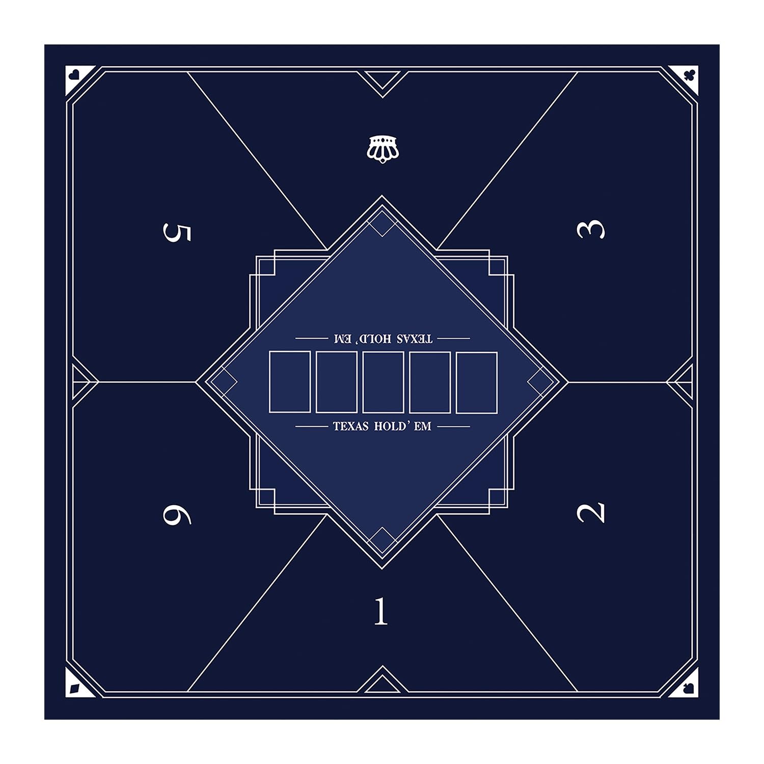 LaiEr 60/80/100/120/140/160cm Square Poker Mat Texas Hold'em Poker Rubber Mat Poker Topper for Tables Folding Portable Poker Table Top Layoutw for Poker Games Blackjack Casino(160 * 160cm TuAn3)