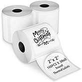 420PCS 2 Inch Circle Thermal Labels for Label Printer T50M Pro/ PL70E/ 130B/ M110/ PL80E, Round Self-Adhesive Thermal Printer Stickers for Business, DIY, Custom Stickers, White (3x140Pcs/Roll)