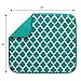 S&T INC. Dish Drying Mat for Kitchen, Absorbent, Reversible Microfiber Dish Mat, 16 Inch x 18 Inch, Teal Trellis