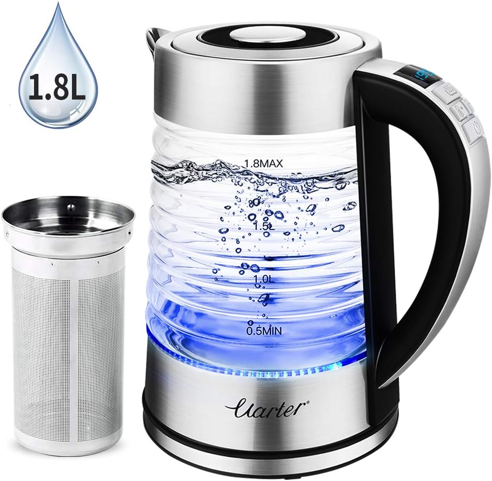 1.8L Electric Glass Kettle 1500W BPAFree Electric Tea