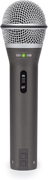 SAMSON Q2U Recording and Podcasting Pack USB/XLR Dynamic Microphone Silver view 2