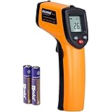 Masione Temperature Gun Non-contact Digital Laser Infrared Ir Thermometer -58&deg;f to 716&deg;f (-50 ~ 380℃) Instant-read Handheld，battery Included