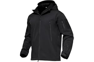 MAGCOMSEN Men's Jacket Tactical Performance Waterproof Softshell Jackets Fleece Lined Ski Snow Winter Windbreaker