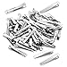 BronaGrand 100 PCS Silver Alligator Hair Clip Flat Top with Teeth for Arts & Crafts Projects, Dry Hanging Clothing, Office Paper Document Organization,Hair Care(2.4 Inch)