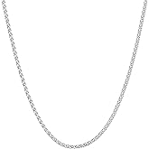 sovesi Wheat Necklace Chain for Men, Silver Plated Stainless Steel Necklace, 2.5/3mm Width Chain for Men and Women, 16-28 Inches Length Gift Jewelry