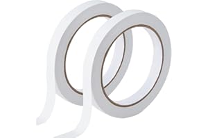 DGTANGYIN 1/4" 2 Rolls Double Sided Adhesive Sticky Tape for Arts, DIY, Crafts, Photography, Scrapbooking, Card Making, Gift Wrapping, Office School Stationery Supplies, Home Supplies(Width: 6mm)