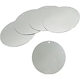 StayMax 3 Inch Round Metal Engraving Stamping Blanks with Hole Stainless Steel Blank Tags 25 Pack