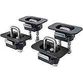 All Metal Retractable Truck Bed Tie Down Anchors Compatible with 2015-2025 2026 Ford F-150/2017-2025 2026 Ford F250 F350 Super Duty&Ford Raptor - 4 Pack